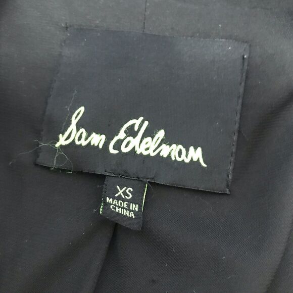 Sam Edelman Evening Brown Jacket Collared Gold Sequin Open‎ Front 3/4 Sleeve XS - Picture 5 of 7